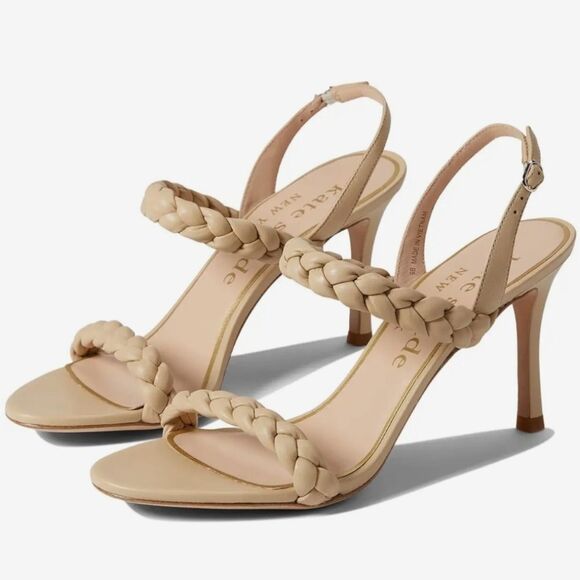 BRAND NEW KATE SPADE NEW YORK WOMENS SAFFRON LEATHER DRESSY SLINGBACK SANDAL - Picture 4 of 16